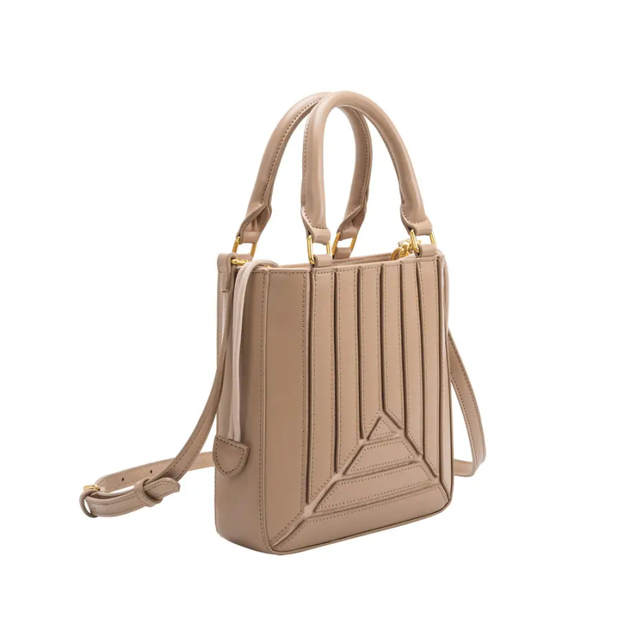 Corey Accordion Crossbody {Nude}