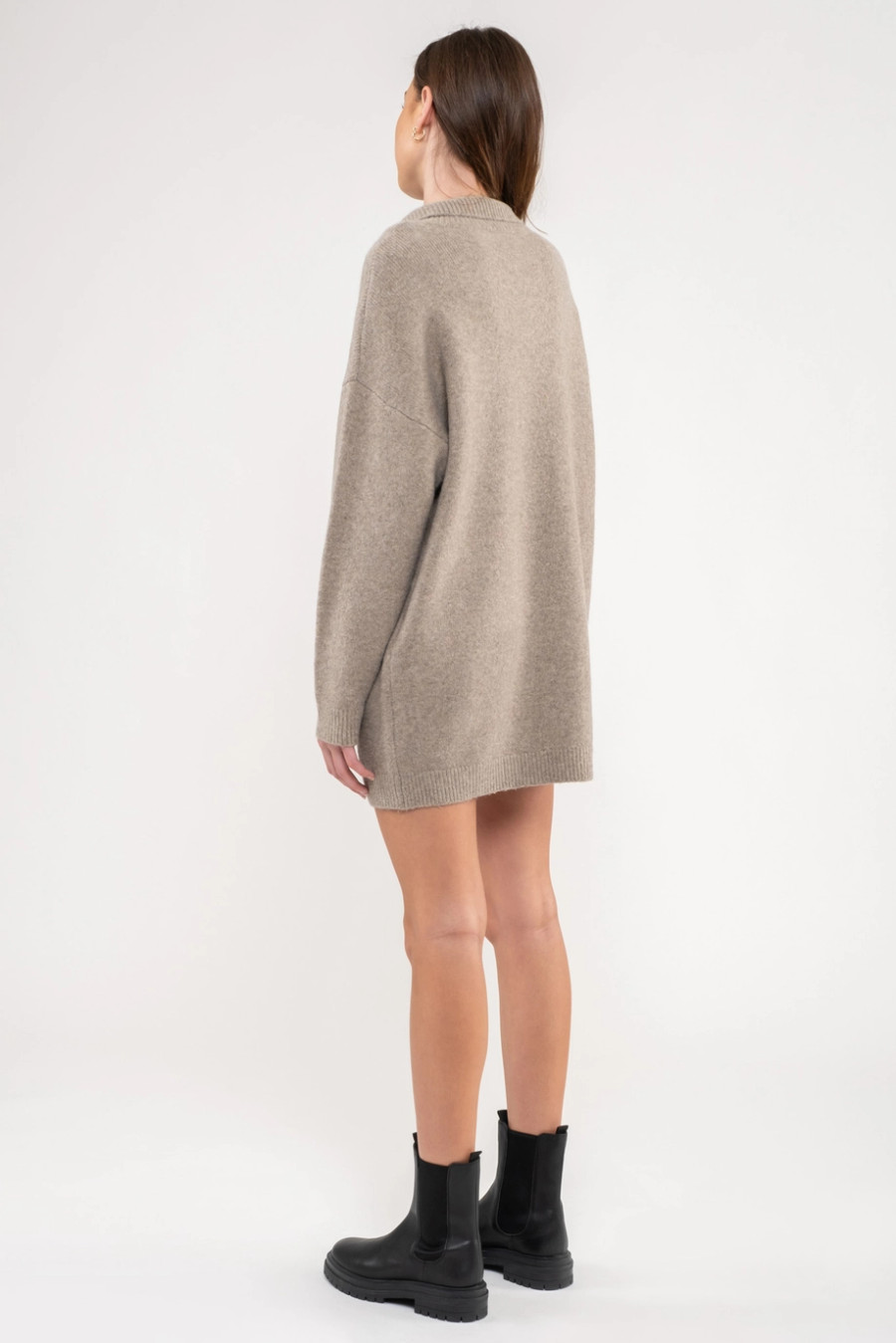 Collared BD Sweater Dress {Taupe}