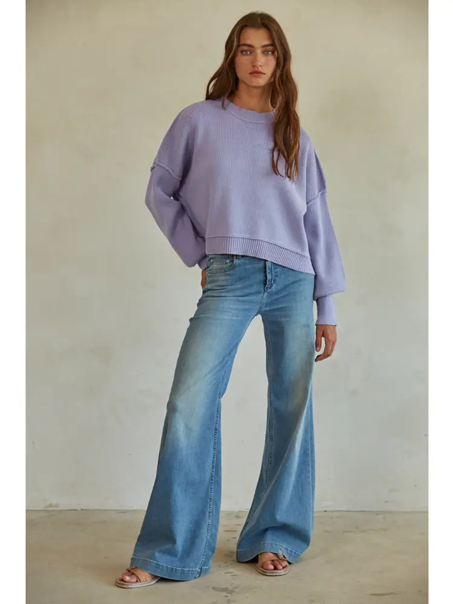 The Leda Knit Sweater {Lavender}