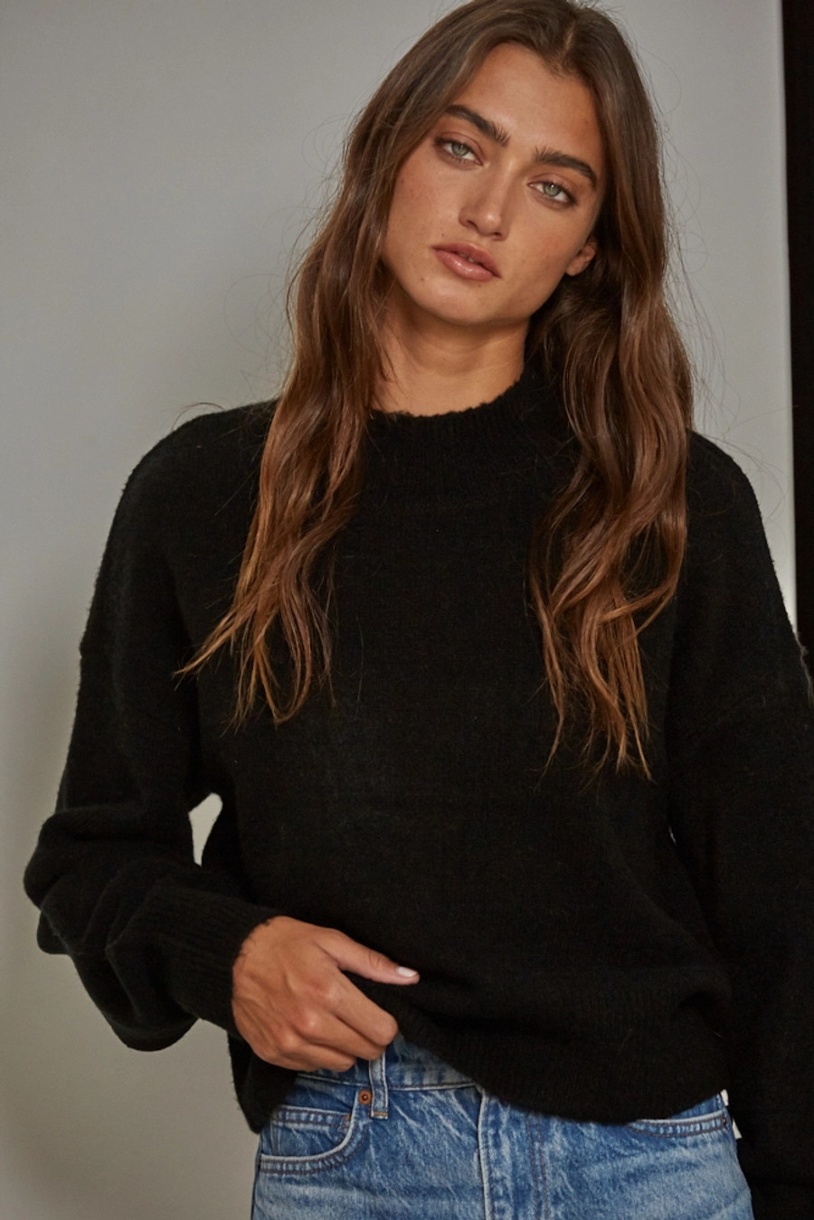 The Heidi Knit Sweater {Black}