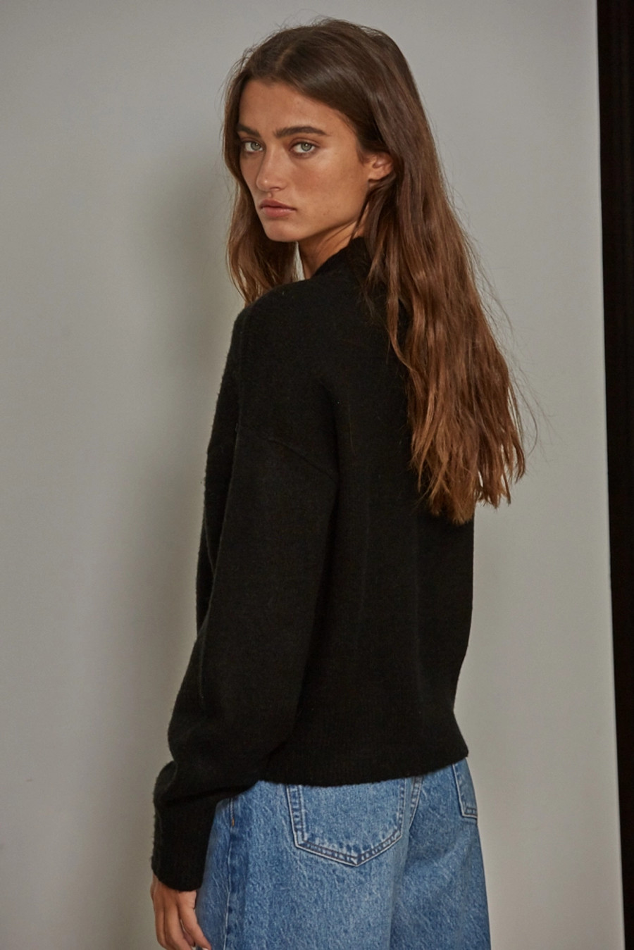 The Heidi Knit Sweater {Black}