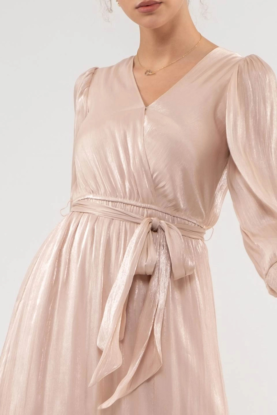 Noble Foiled Dress {Champagne}