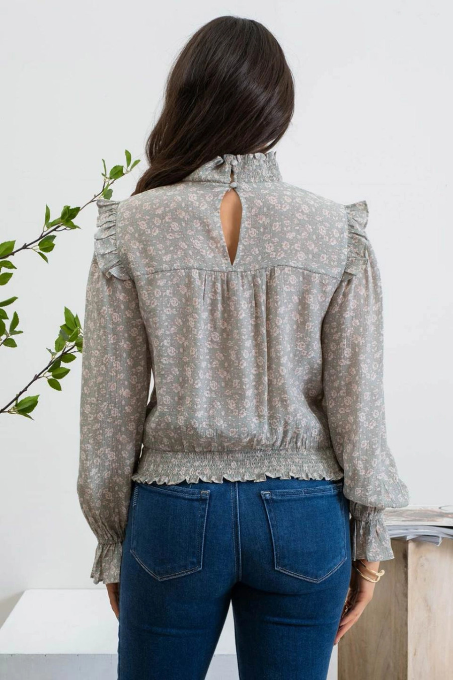 Rory Floral Blouse {Dew}