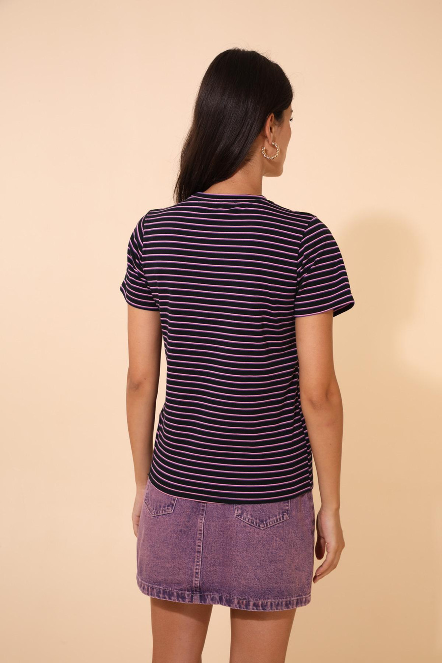 Good Day Embroidered Tee {Stripe}