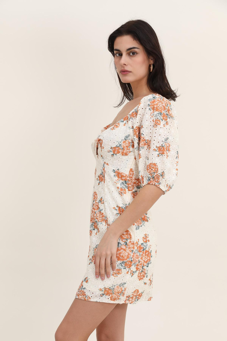 Sunny Eyelet Dress {White Floral}