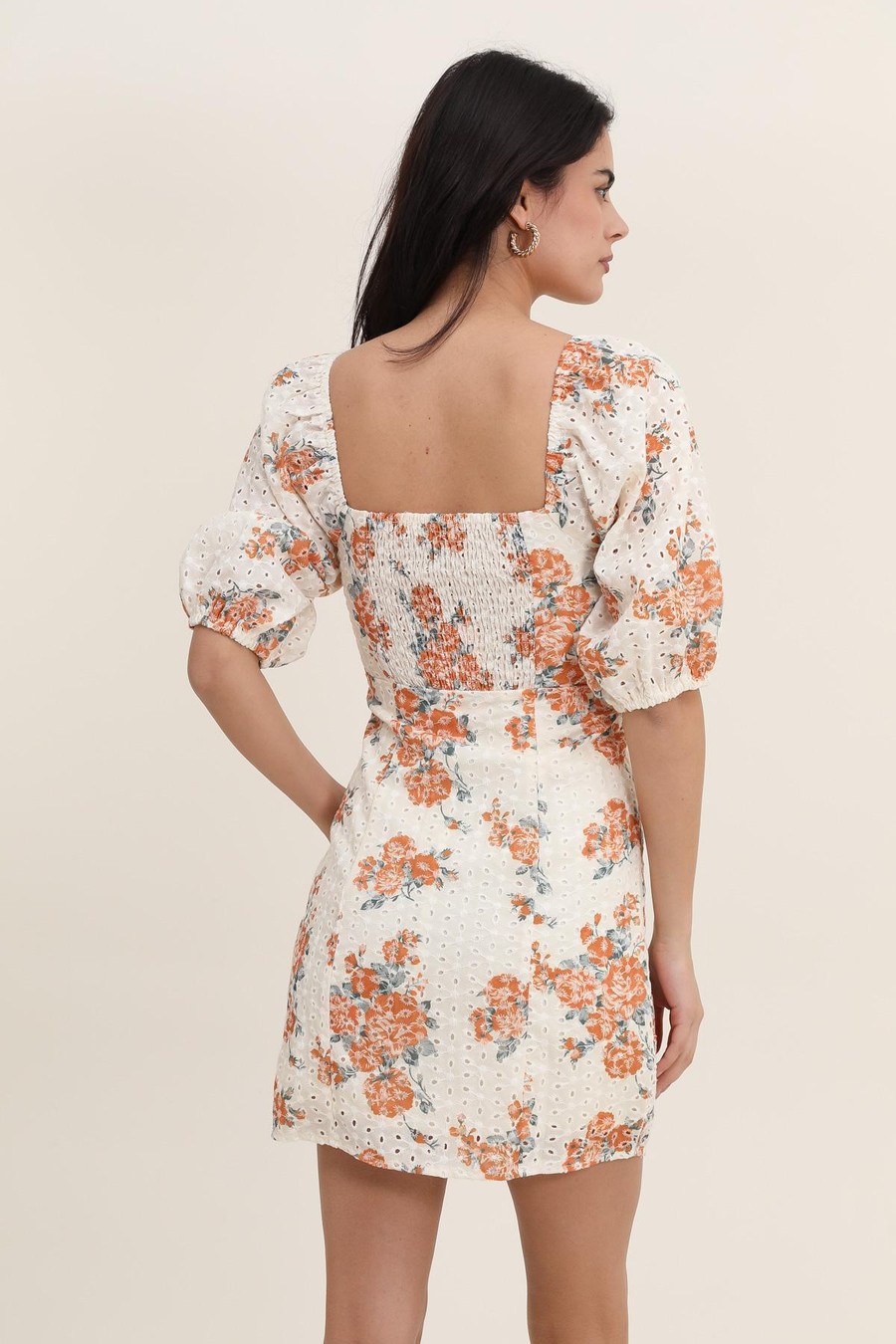 Sunny Eyelet Dress {White Floral}