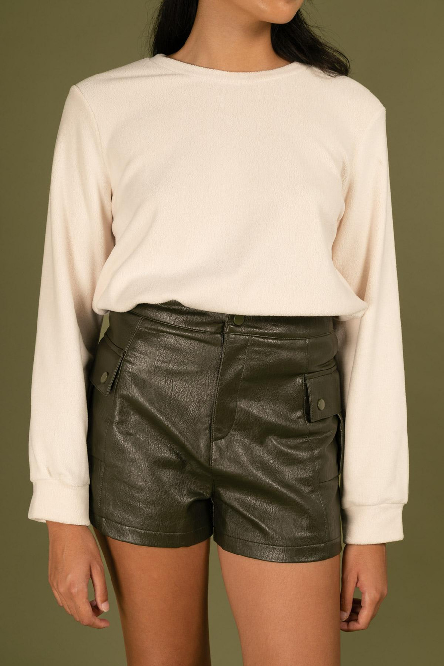 Camille Leather Short {Persimmon}