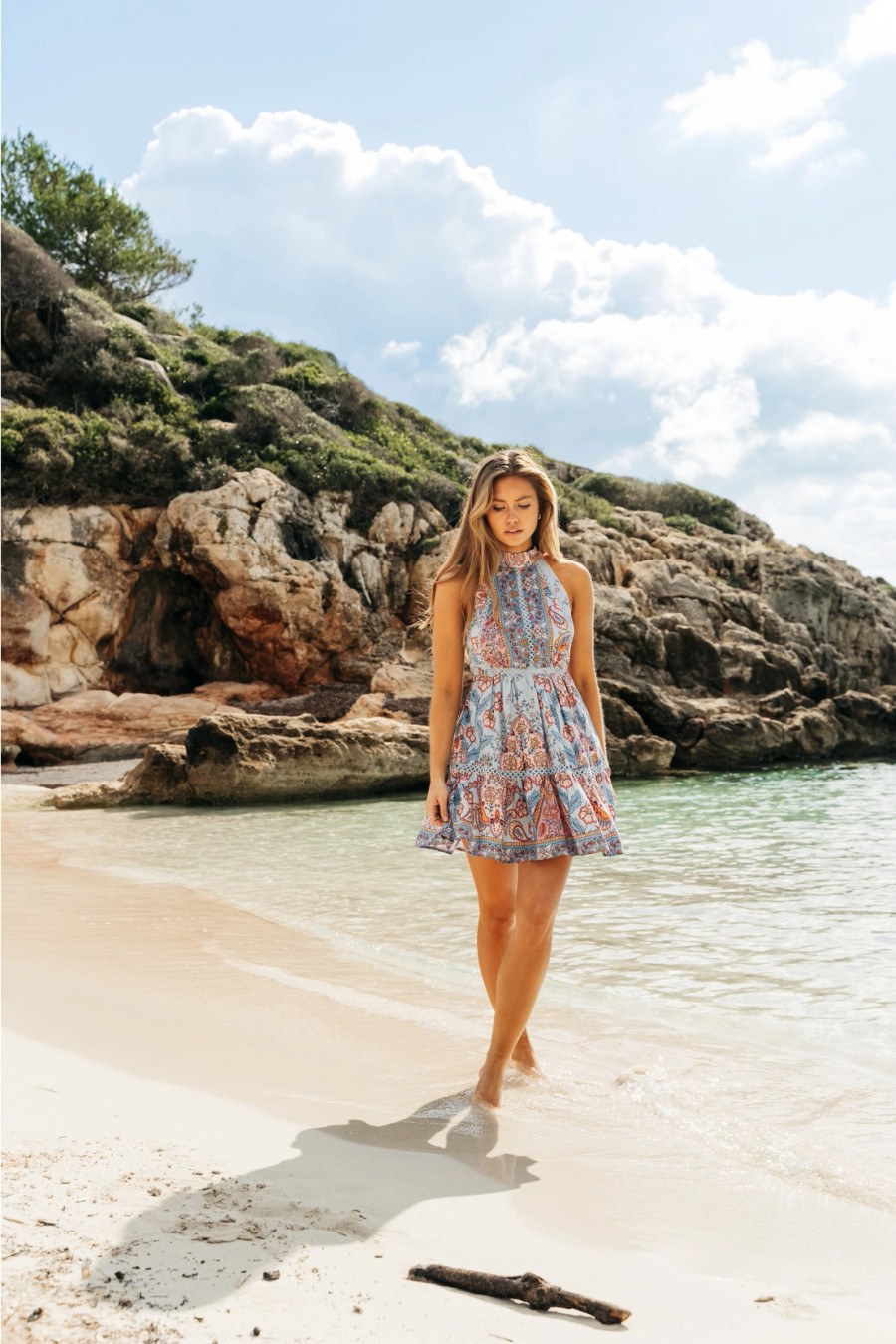 Maliah Mini Dress {Blue Multi}