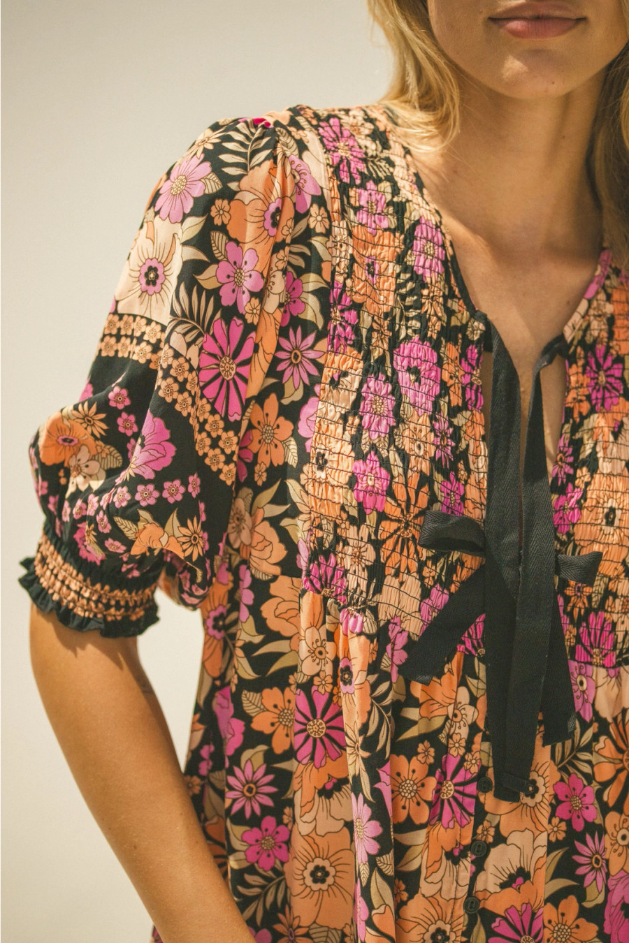 Roses Romper {Apricot Blossom}