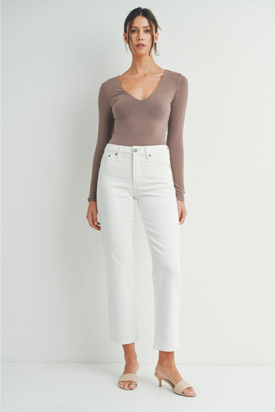 Lily Stretch Straight {Cream}
