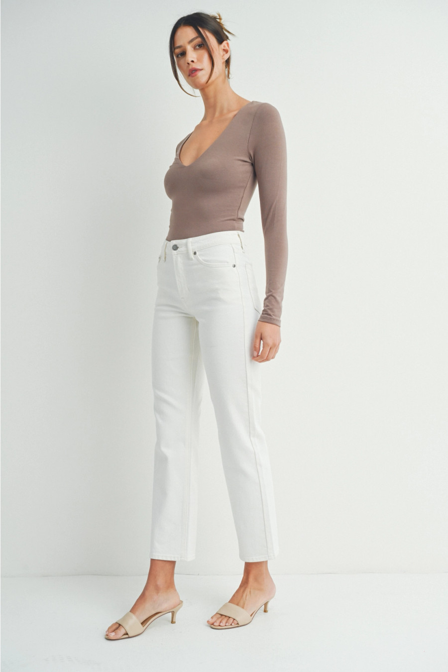 Lily Stretch Straight {Cream}