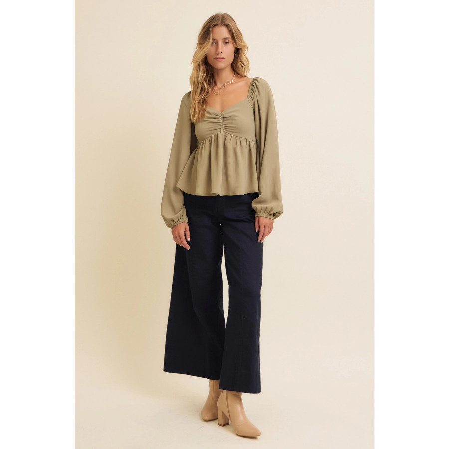 Corrine Sweetheart Blouse {Sage}