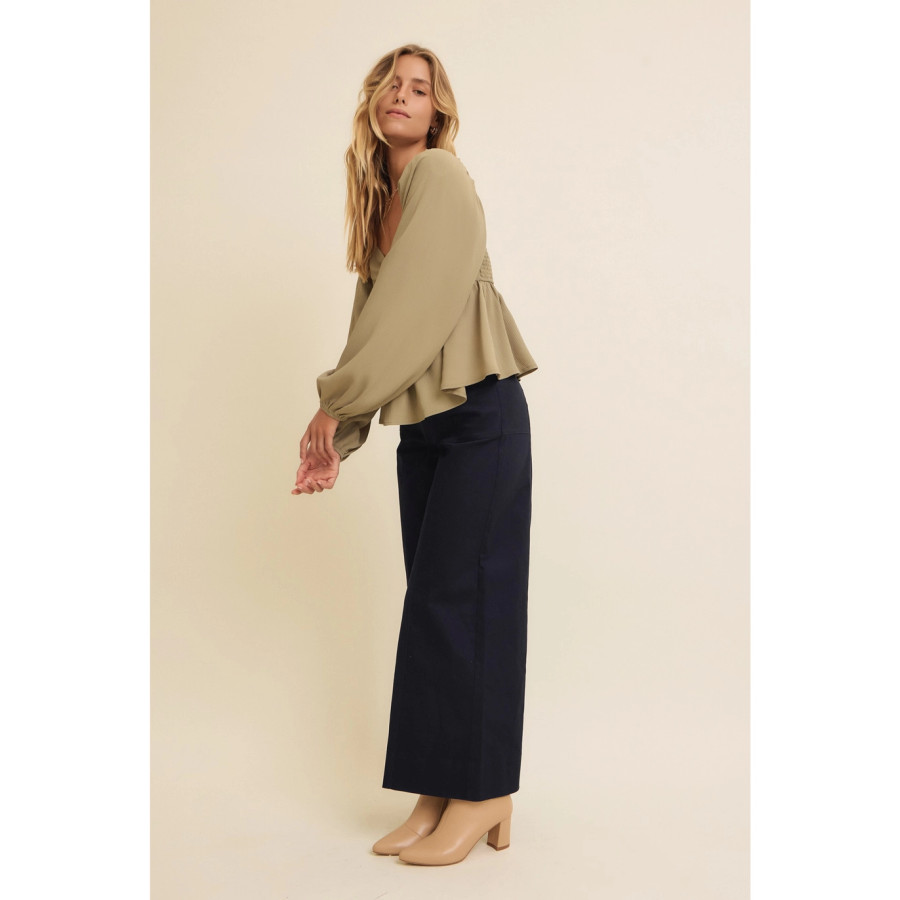 Corrine Sweetheart Blouse {Sage}