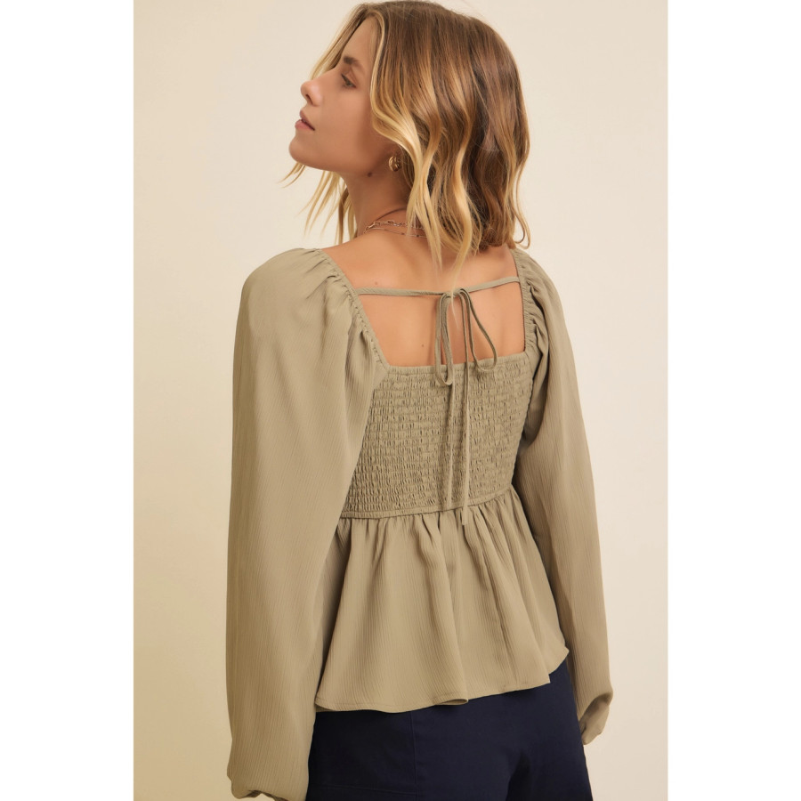Corrine Sweetheart Blouse {Sage}