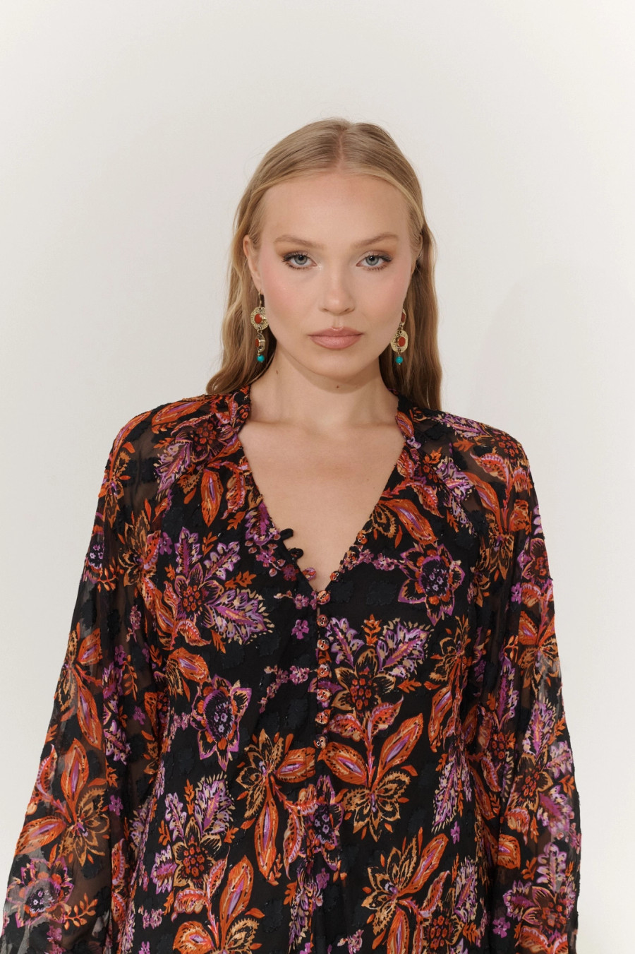 Indira Maxi Dress {Blk Multi}