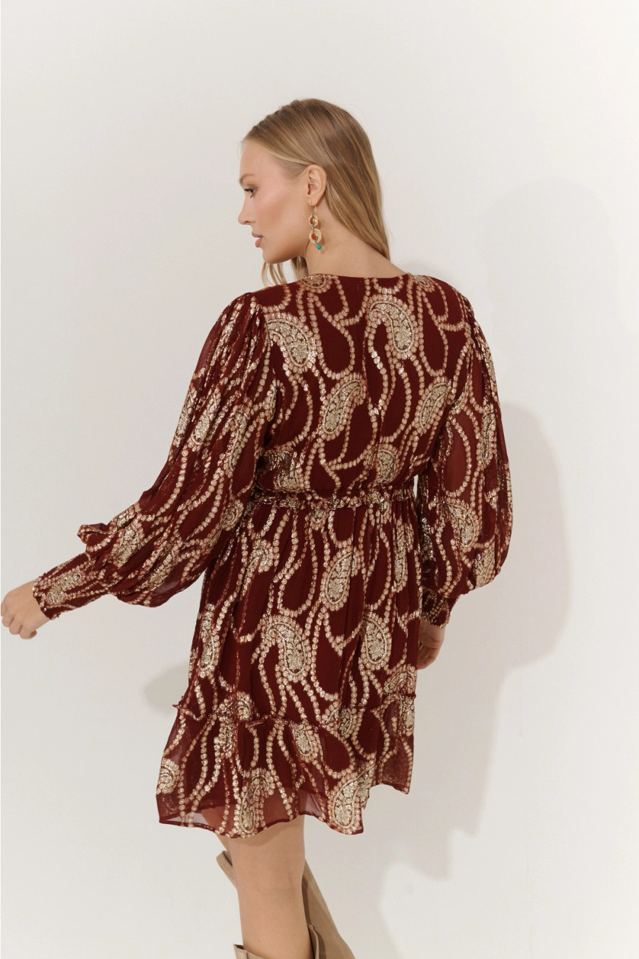 Capri LS Mini Dress {Wine}
