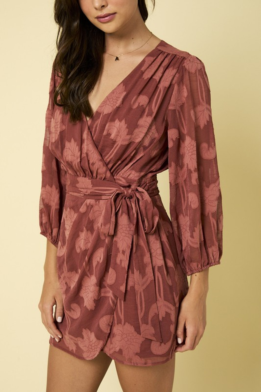 Rowe 3/4 Sleeve Dress {Rose}