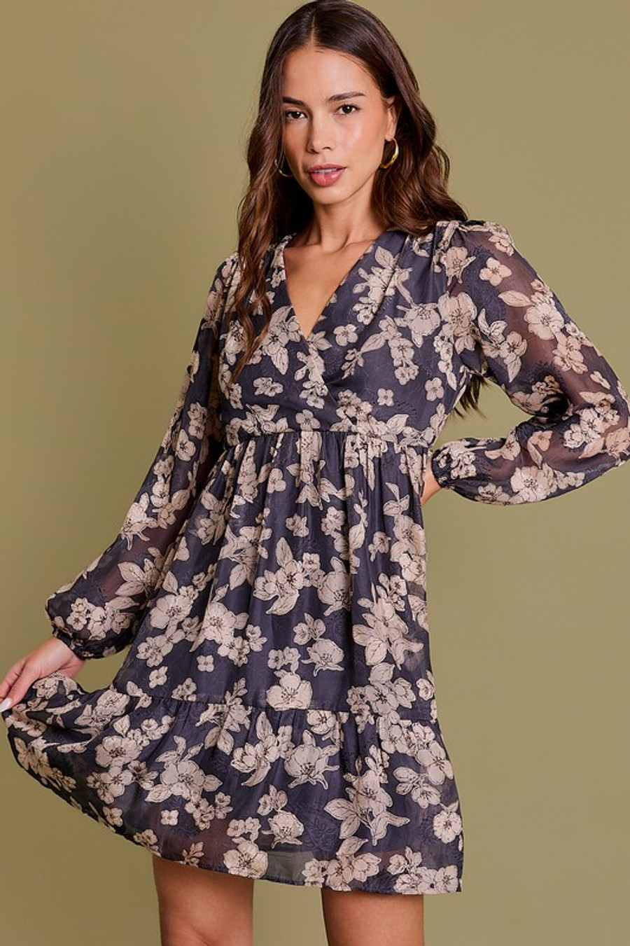 Jackie LS Mini Dress {Indigo}