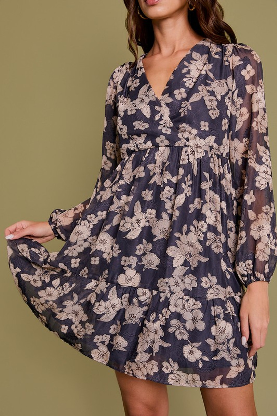 Jackie LS Mini Dress {Indigo}