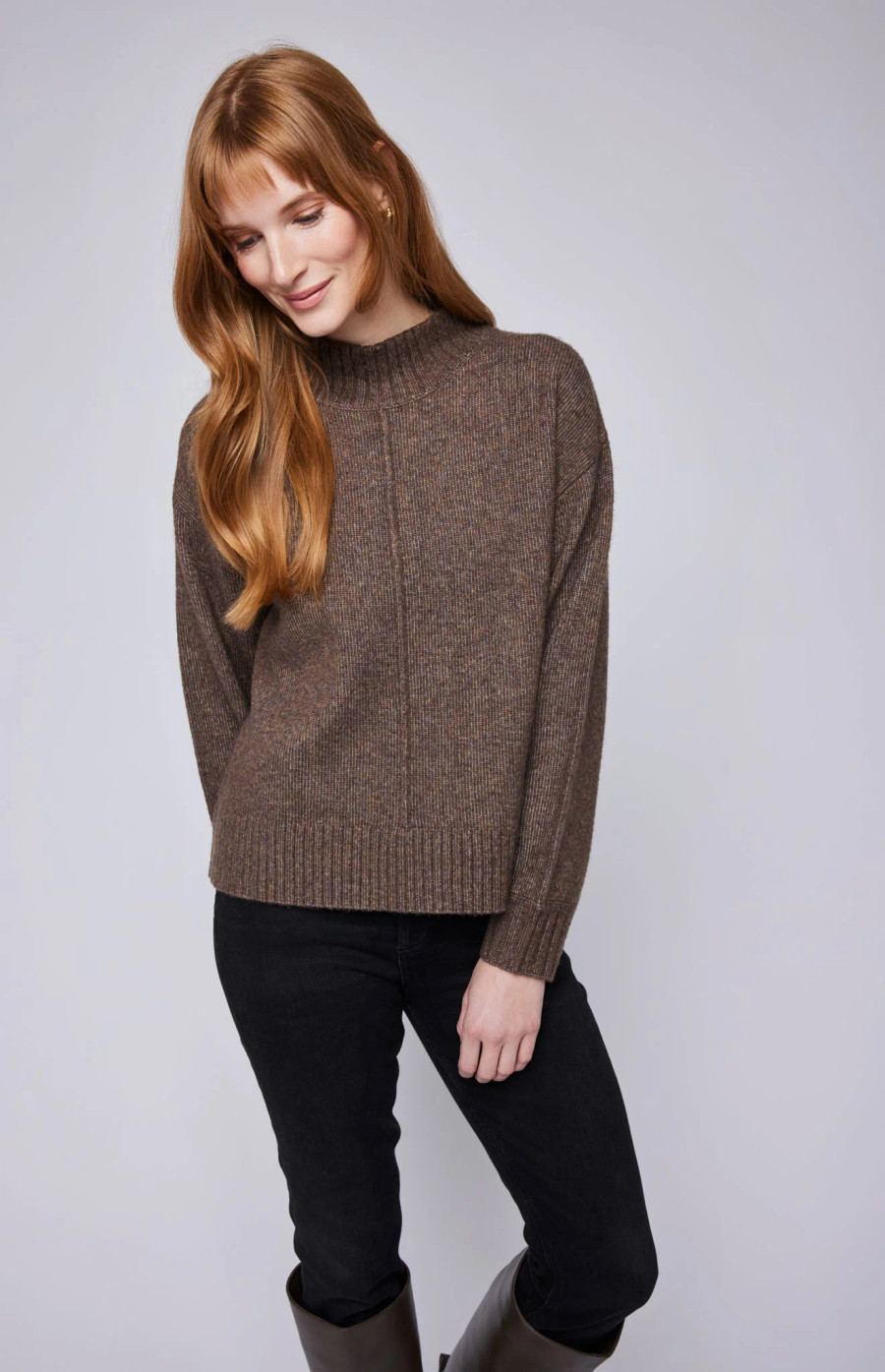 Crane Open Back Sweater {Wood}