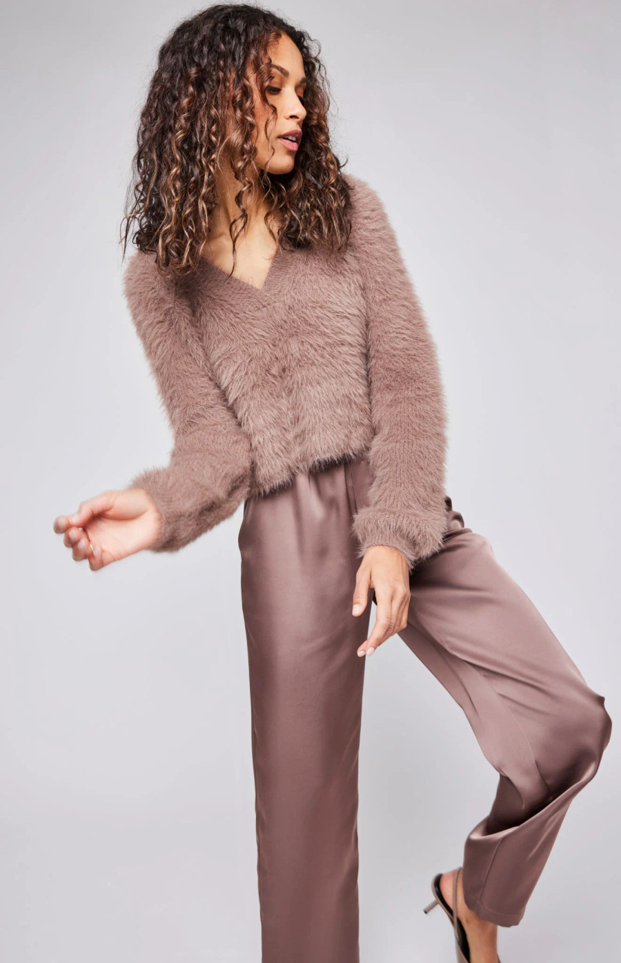 Millicent Satin Pant {Fawn}