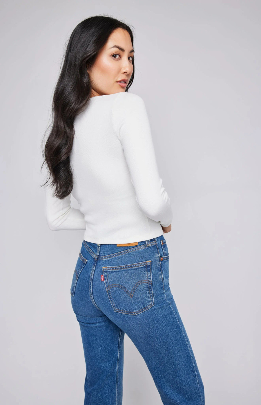 Zahara Ribbed BD Top {White}