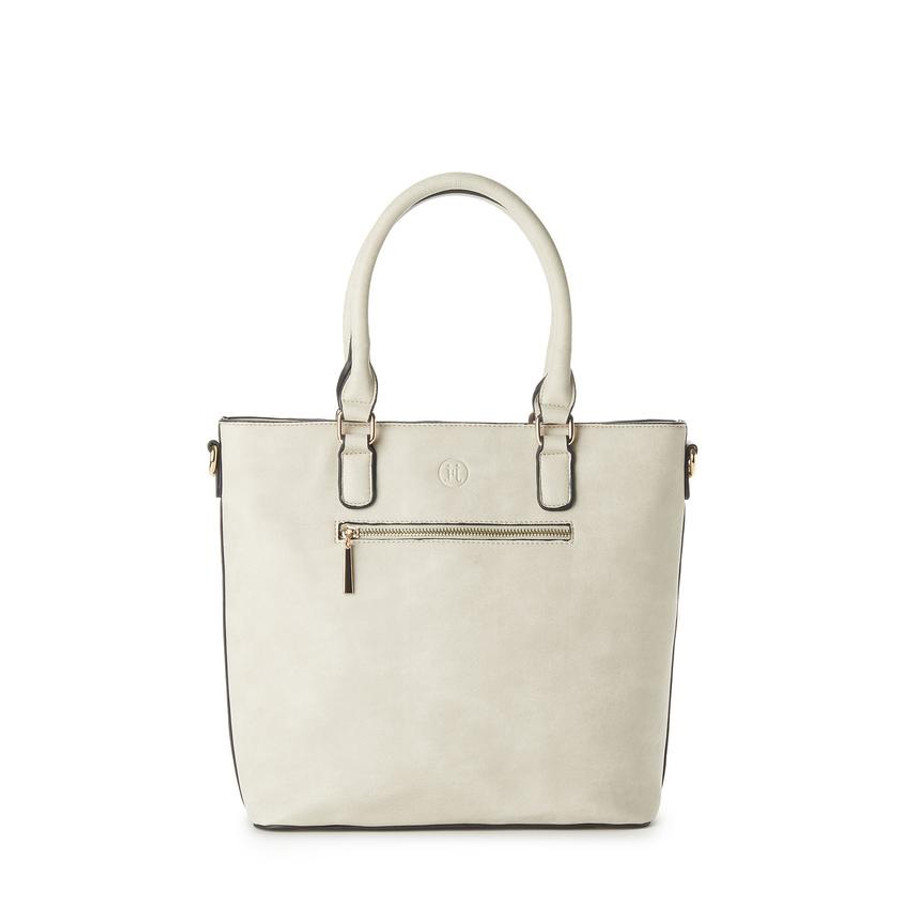 STACY Perforated Tote Bag {Ivory}