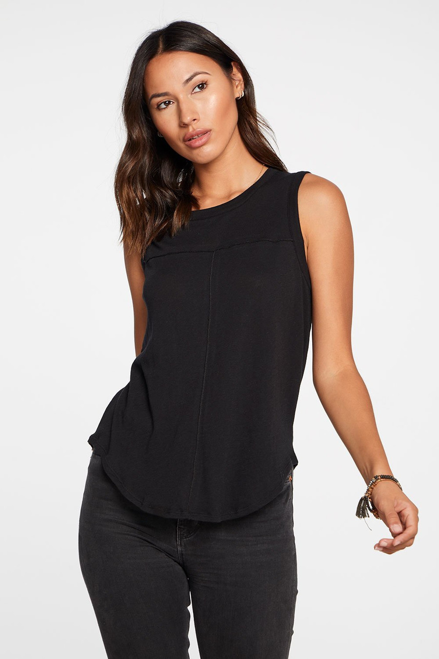 Seam Crew Tank {Blk}