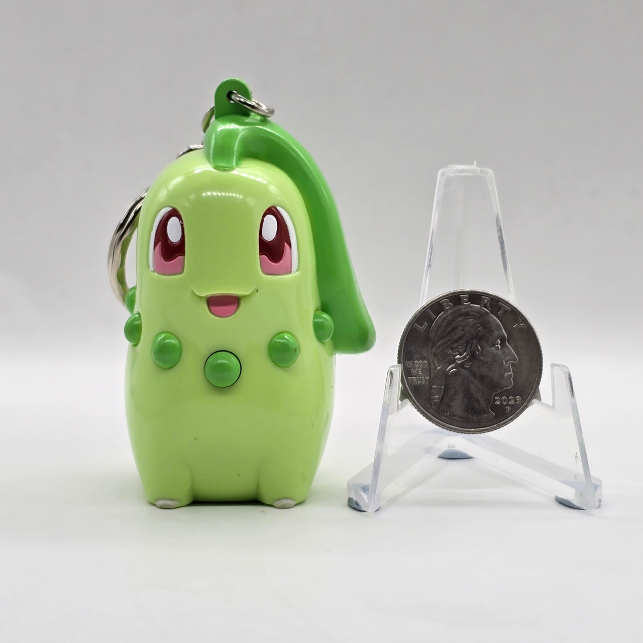 Pokemon Series Talking Mini Figure Keychain - Chikorita (WORKS