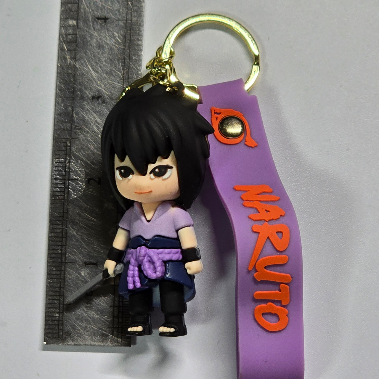 Crappy Ugly Rubber Mini Figure Keychain - Naruto Series - Sasuke