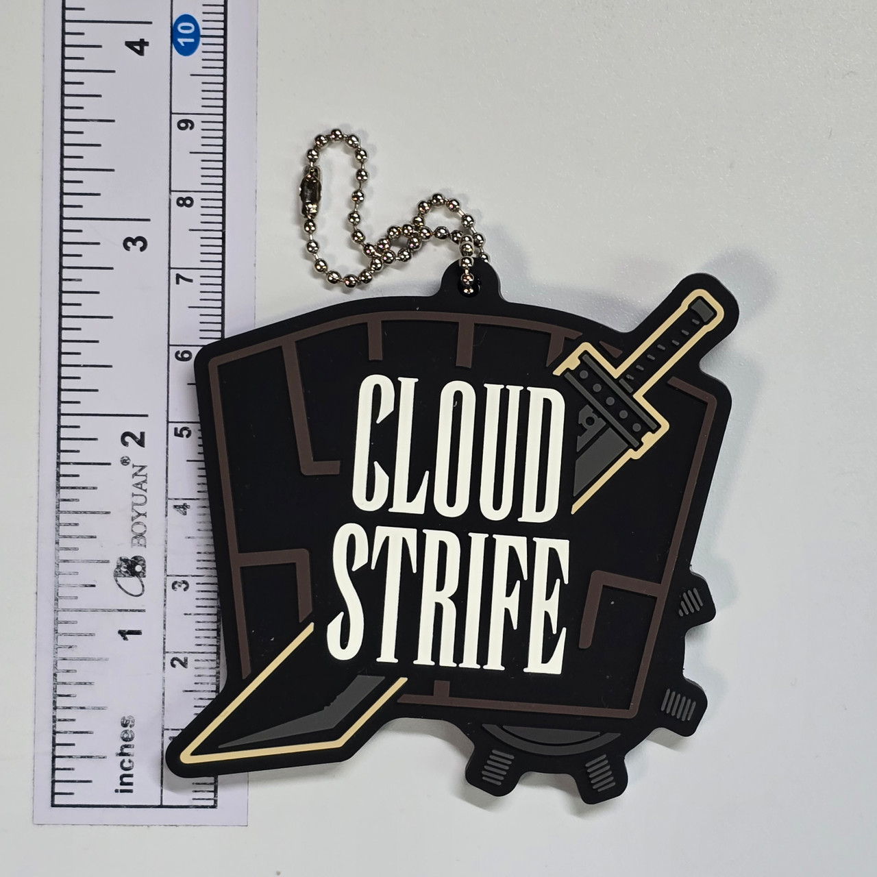 Final Fantasy VII 7 Rubber Keychain Charm Strap - Cloud Strife