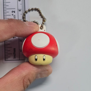 Super Mario Series Mini Figure Keychain Charm Strap - Mushroom (DOESN'T LIGHT UP) - 20260109 - RWK596