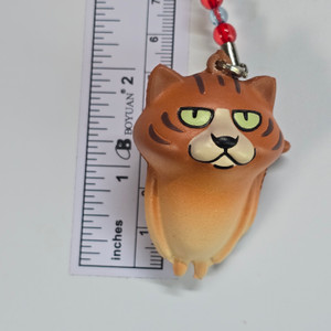 Squishy Cat Dude Mini Figure Keychain Charm Strap - 20260116 - RWK596
