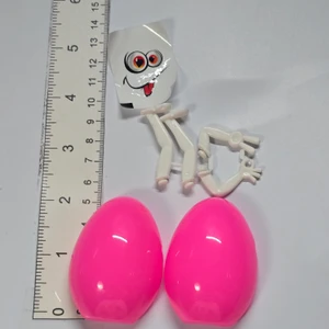Cheap Plastic Egg Character Toy - Pink #03 (STICKER IS A RUB ON, SO BE CAREFUL WHEN APPLYING) - 20260629 - RWK664