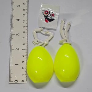 Cheap Plastic Egg Character Toy - Yellow (STICKER IS A RUB ON, SO BE CAREFUL WHEN APPLYING) - 20260629 - RWK664