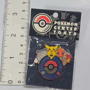 Pokemon Center Tokyo Store Opening Enamel Pin - Poliwhirl, Pikachu & Charmander (1998) - 20260708 - RWK671