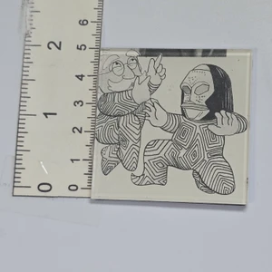 RWK Homemade Square Magnet - Ultraman Series Kaiju - Old Due Partying With Dada - 20260916