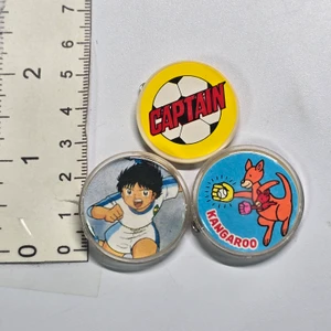 Vintage Japanese Gashapon Pin / Badge Set - Captain Tsubasa & Kangaroo - 20261013 - RWK688