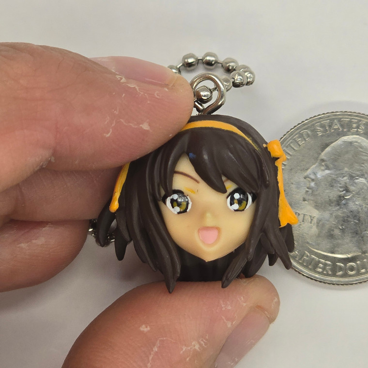 The Melancholy of Haruhi Suzumiya Series - Haruhi Suzumiya Head Mini Figure Keychain Charm Strap (RWK HOMEMADE) - 20241105