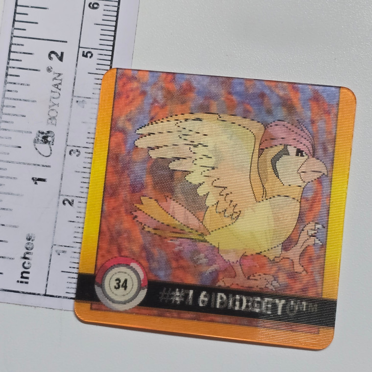 Pokemon Action Flipz Premier Edition Artbox Lenticular Square Card - Pidgey / Pidgeotto - 20260303 - BKSHDRWR