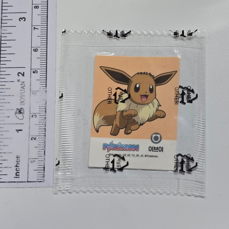 Korean Pokemon Snack / Gummy (I FORGET WHICH) Sticker - Eevee - 20260303 - BKSHDRWR