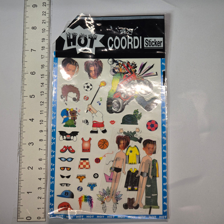 H.O.T. Vintage Korea Coordi Dress Up Stickers (SUPER POPULAR 90S KPOP GROUP) - 20260413 - RWK631