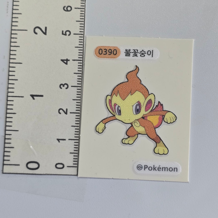 Korean Pokemon Samlip Bread Mini Dibudibu Seal Sticker - 0390 Chimchar - 20260424 - BKSHF