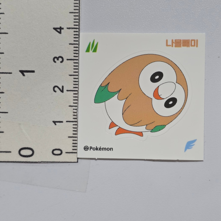 Korean Pokemon Mini Sticker - Rowlet - 20260602 - BKSDRW