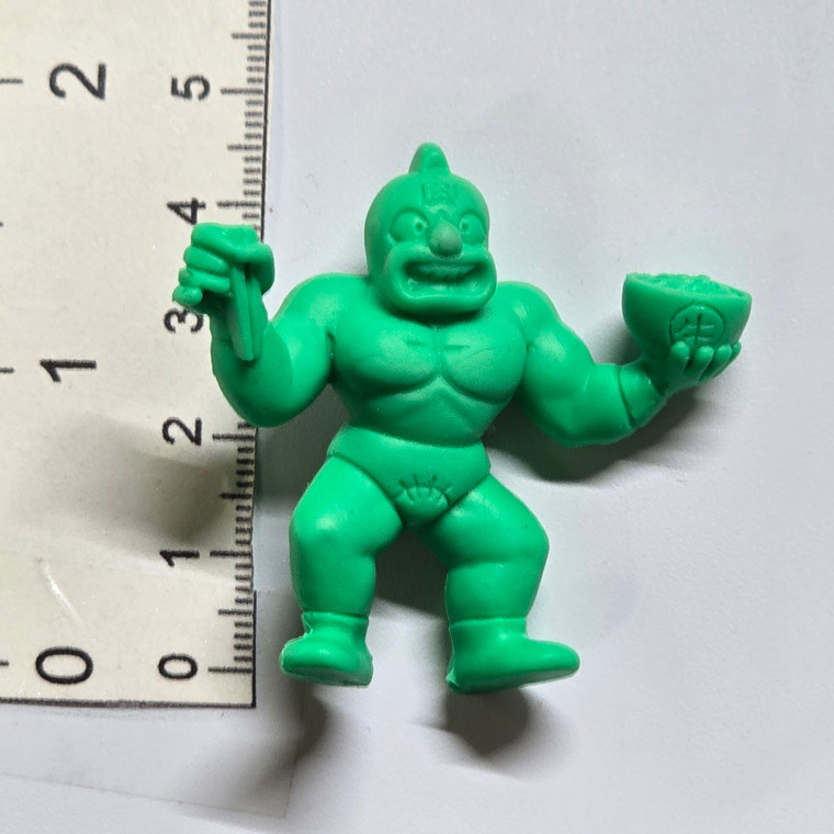 Kinkeshi - Green - Kinnikuman w/ Bowl of Gyudon (SLIGHT DISCOLORATION ON NOSE) - 20260602 - RWK622