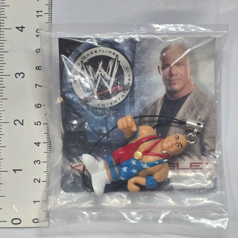 WWE Kurt Angle Promo Mini Figure Keychain Charm Strap (UNUSED!) - 20260605 - RWK651