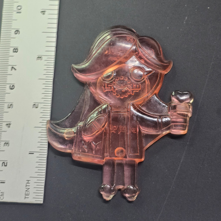 Korean Rubber Ddakji Game Piece - Clear Orange - Cookie Run #04 - 20260607 - RWK650