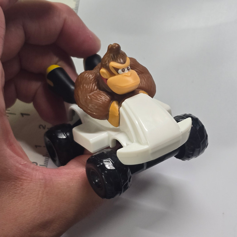 McDonald's Happy Meal Toy Mini Figure - Mario Kart - Donkey Kong (MISSING FRONT STICKER) - 20260607 - RWK650