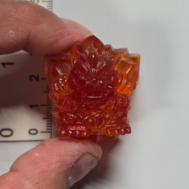 Radioactive Lawsuit Lizard - Clear Orange (TWO PIECES. HE COMES OUT OF HIS CRYSTAL THANG) - 20260612 - RWK644