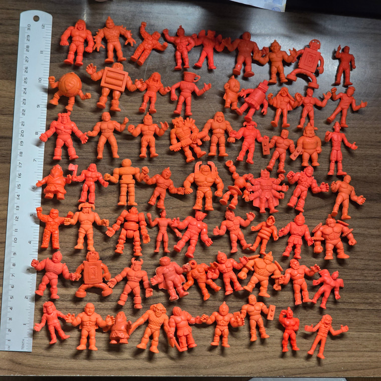 Mixed Condition Kinkeshi Lot (SOME ARE FINE, SOME ARE STAINED OR DAMAGED OR WHATEVER) - Orange (63x PIECES) - 20260617 - RWK623